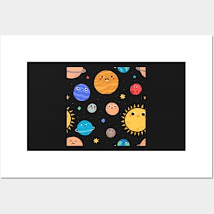 Cute Planets in the Solar System Posters and Art